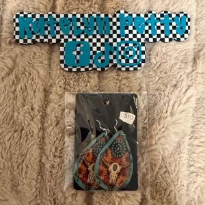 NEW HANDMADE WOOD EARRINGS